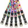 6 NYLON COLLAR MIXED COLOR 1''X16''-22''