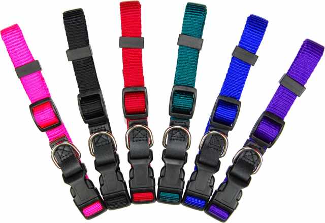 All Weather Nylon Dog Collar with ID Patches [C48##1037 Nylon