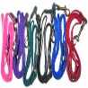 6 NYLON DOG LEASH W/LEATHER 5/8"x48"