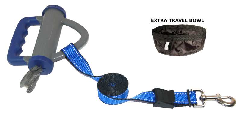 Nylon Reflective Leash with Garbage Bag & Travel Bowl